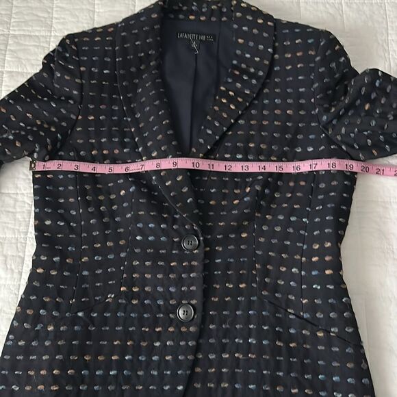 Lafayette 148 Women’s Shawl Lapel Wool Blend Tailored Contrast Stitch Blazer 8 - Picture 8 of 13